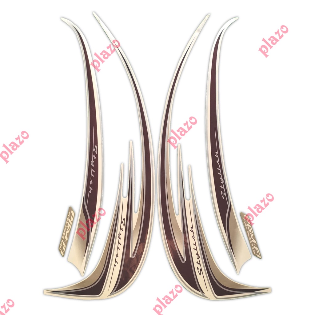 striping sticker lis body motor honda scoopy stylish 2015 cream