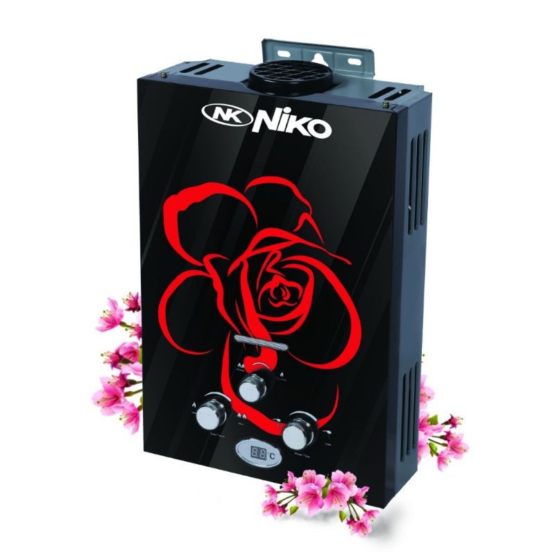 Niko Water Heater Gas 6 Liter LED Display Body Kaca NK 6LDG / 6LDG2