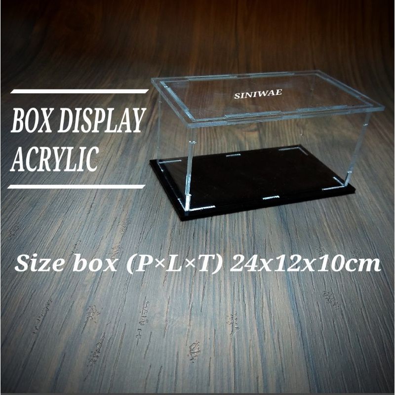 Box Acrylic Display Diecast Kotak Akrilik 24x12x10 cm Showcase Action Figure Skala 1:24