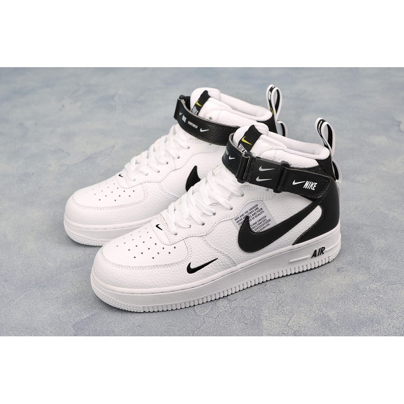 nike air force 1 black and white high tops