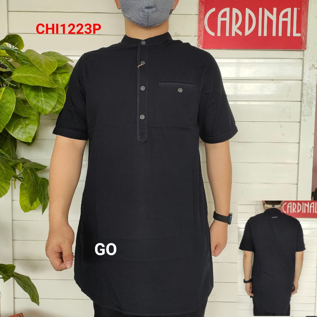 gos TJRB CARDINAL KEMEJA KOKO PRIA JUMBO Lengan Pendek Casual Baju Cowok Original