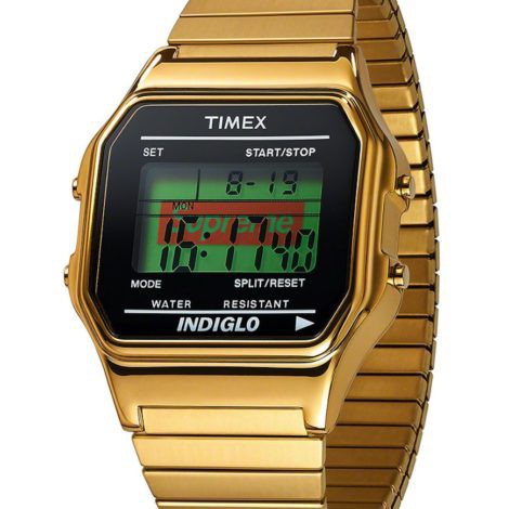 Supreme Timex Digital Watch Gold