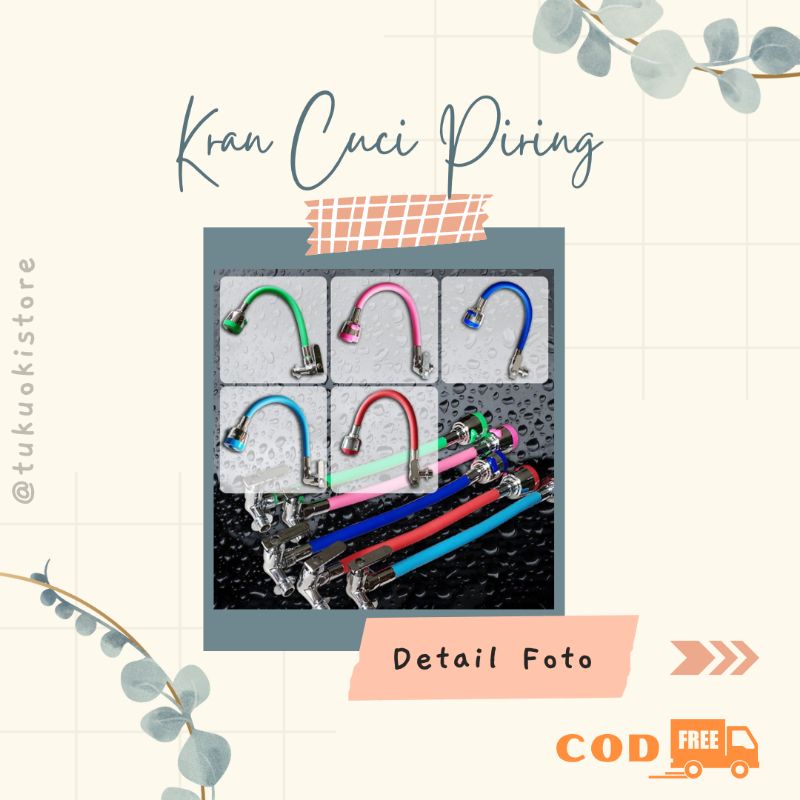 Kran Cuci Piring Kran Stainless Fleksibel Shabby Kran Pink Unik