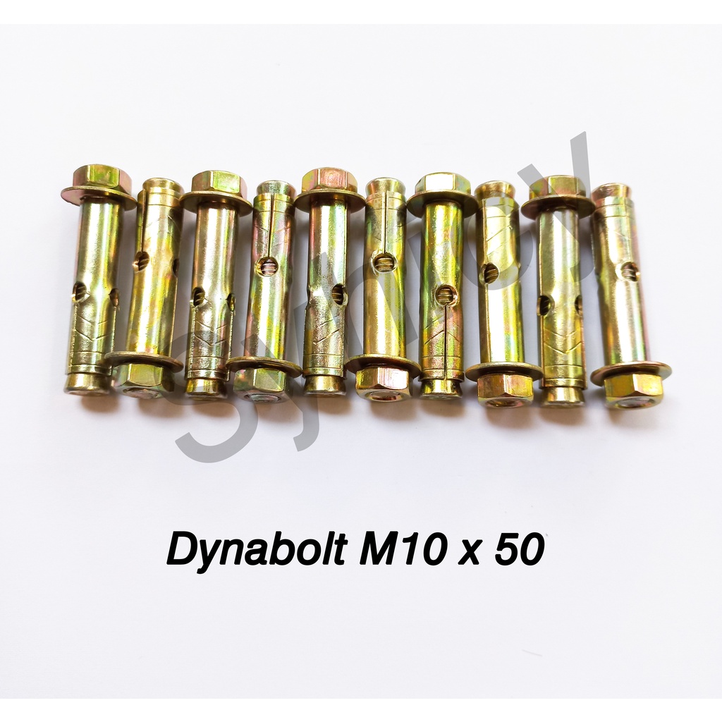 Dynabolt Dinabolt Kuning Baut Tanam - M10 x 50 per biji