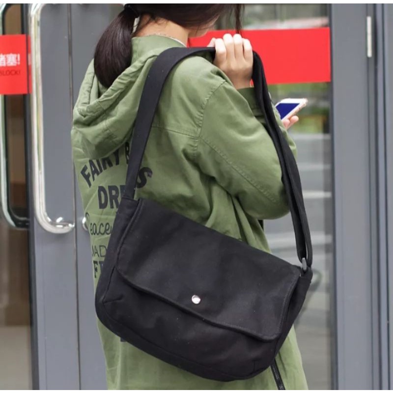 TAS SLEMPANG CANVAS UNISEX CLASSIC/TOTE BAG/SLING BAG PRIA/WANITA