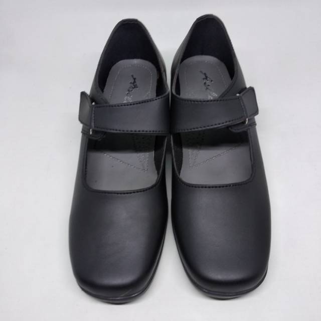 COD SEPATU PANTOFEL WANITA FORMAL PASKIBRA PANTOVEL PANTOPEL WARNA HITAM  SOL HAK HEELS 3CM TERBARU