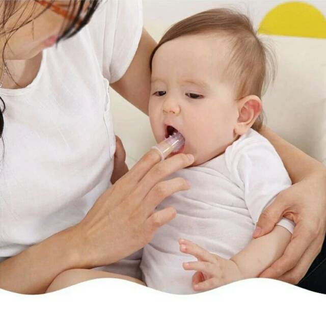 Ykn/ finger toothbrush/ sikat gigi jari/ sikat gigi bayi silikon/ sikat lidah bayi