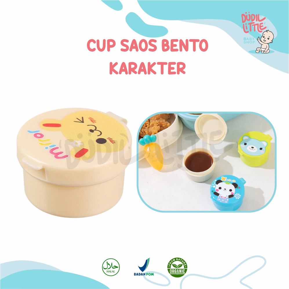 (2 PCS) Botol Cup/Wadah Container Saos Sambal Mayonise Bento Mini Lucu Garansi 100%