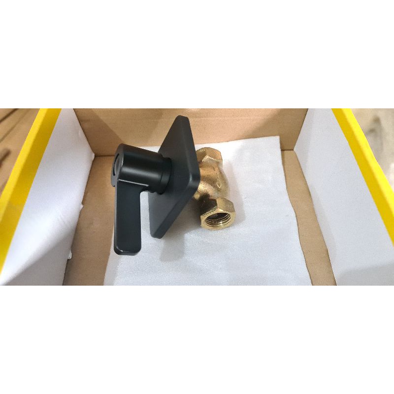 wall shower tanam hitam black 20cm dan stop kran tanam hitam PROMO TERMURAH