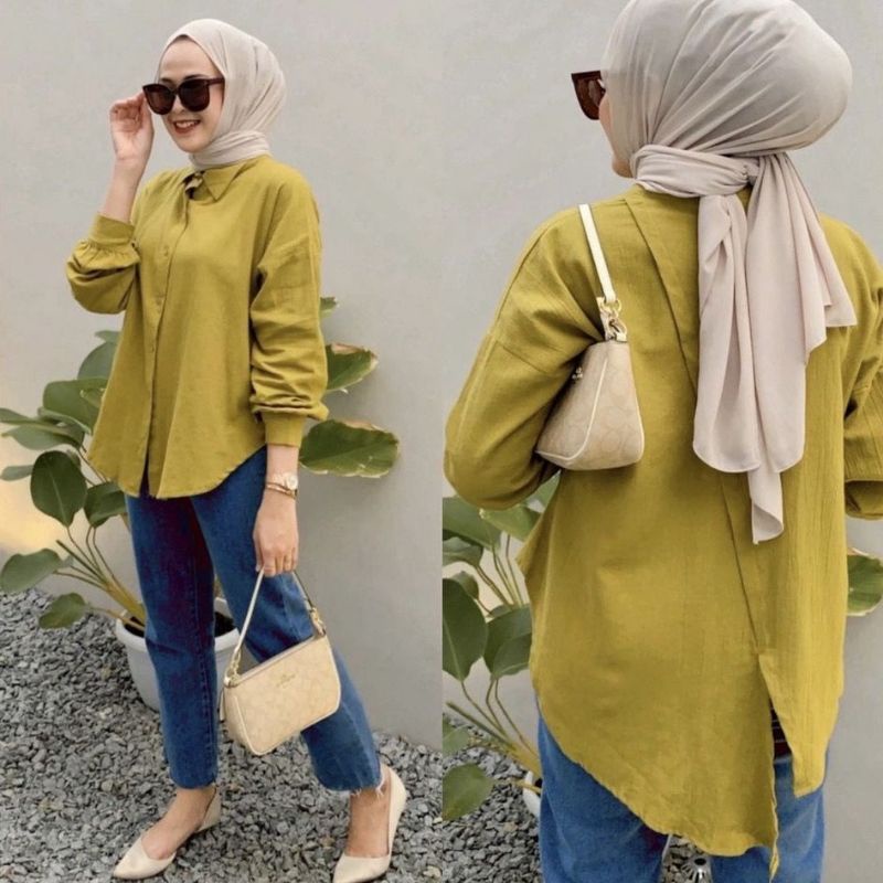 Nelka Shirt Kemeja Wanita Oversize