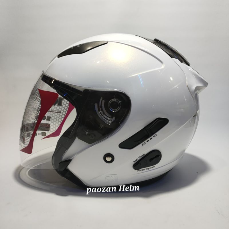 HELM KYT GALAXY SLIDE POLOS WHITE/PUTIH