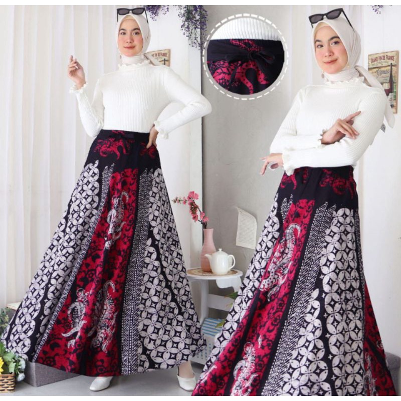 ROK BATIK UMBERELA ORIGINAL PEKALONGAN ROK PAYUNG  CAP SOGAN KATUN PREMIUM TEBAL ROK BATIK KONDANGAN