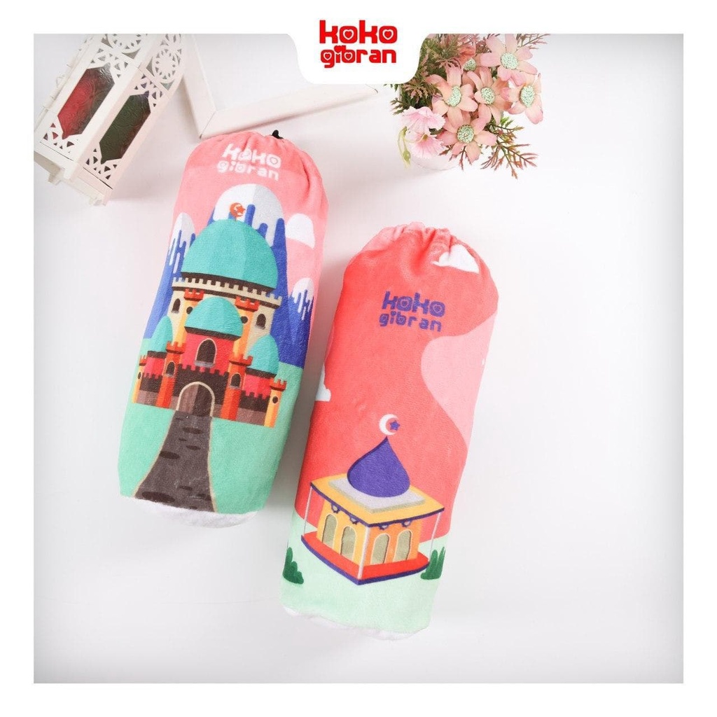 Sajadah Custom Nama -Sejadah Nama - Sajadah Anak Perempuan - Sajadah Anak Karakter - Sajadah Printing Koko Gibran-3