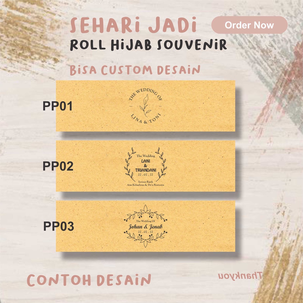 

ROLL LABEL SOUVENIR HIJAB, ROLL LABEL KEREN, ROLL LABEL PERNIKAHAN KEREN custom