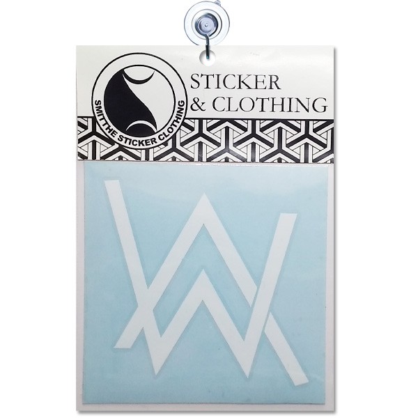 Stiker Alan Walker Logo AW EDM Cutting Sticker untuk aksesoris Mobil Motor