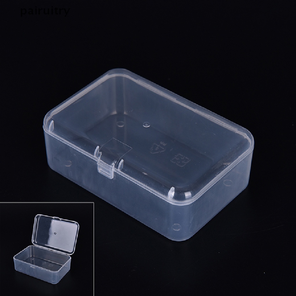 PRT  New Small Transparent Plastic Storage Box clear Square Multipurpose display PRT