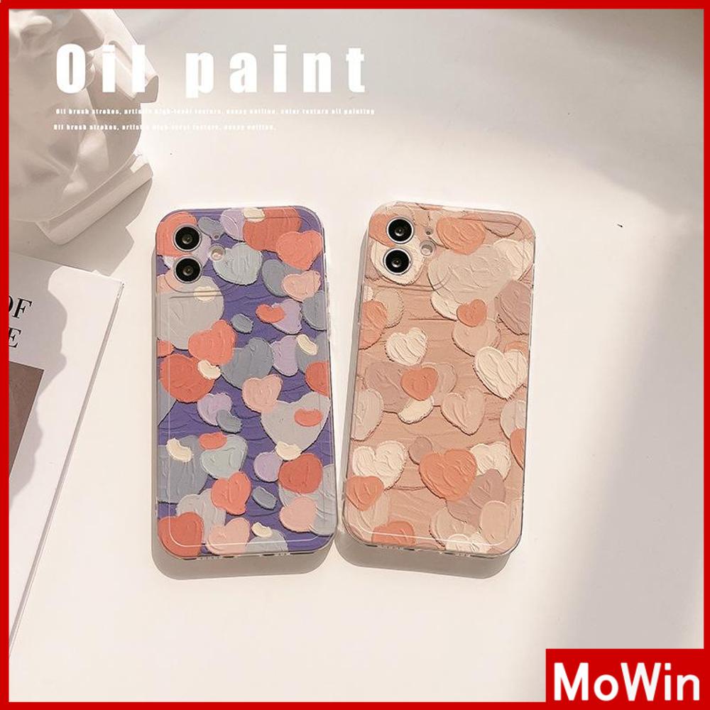 Casing Silikon iPhone 13 Pro Max 12 Pro Max 11 7 Plus Shockproof Aksen Lukisan Cat Minyak