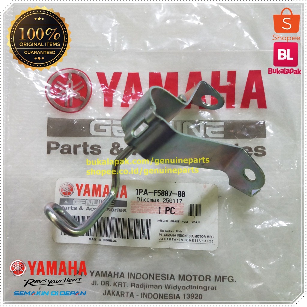 KLEM TIANG HOLDER PEGANGAN DUDUKAN SELANG REM CAKRAM BELAKANG NEW VIXION NVA NVL. ORIGINAL YAMAHA