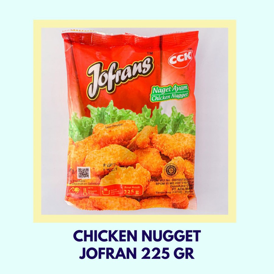 Chiken nugget 225 gr, produk Jofran