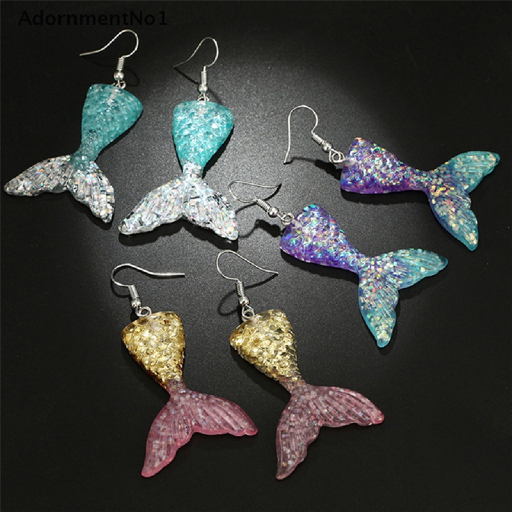 [AdornmentNo1] Handmade Drop Dangle Earrings Mermaid Fish Tail Ear Stud Earrings Woman Jewelry [new]