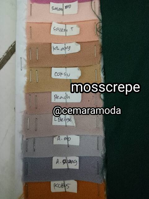 Kain mosscrepe PER 0.5m / arabian crepe IMPORT PREMIUM QUALITY / moscrepe / mostcrepe arabiancrepe / kain gamis kerudung hijab instant jilbab instant pasminah