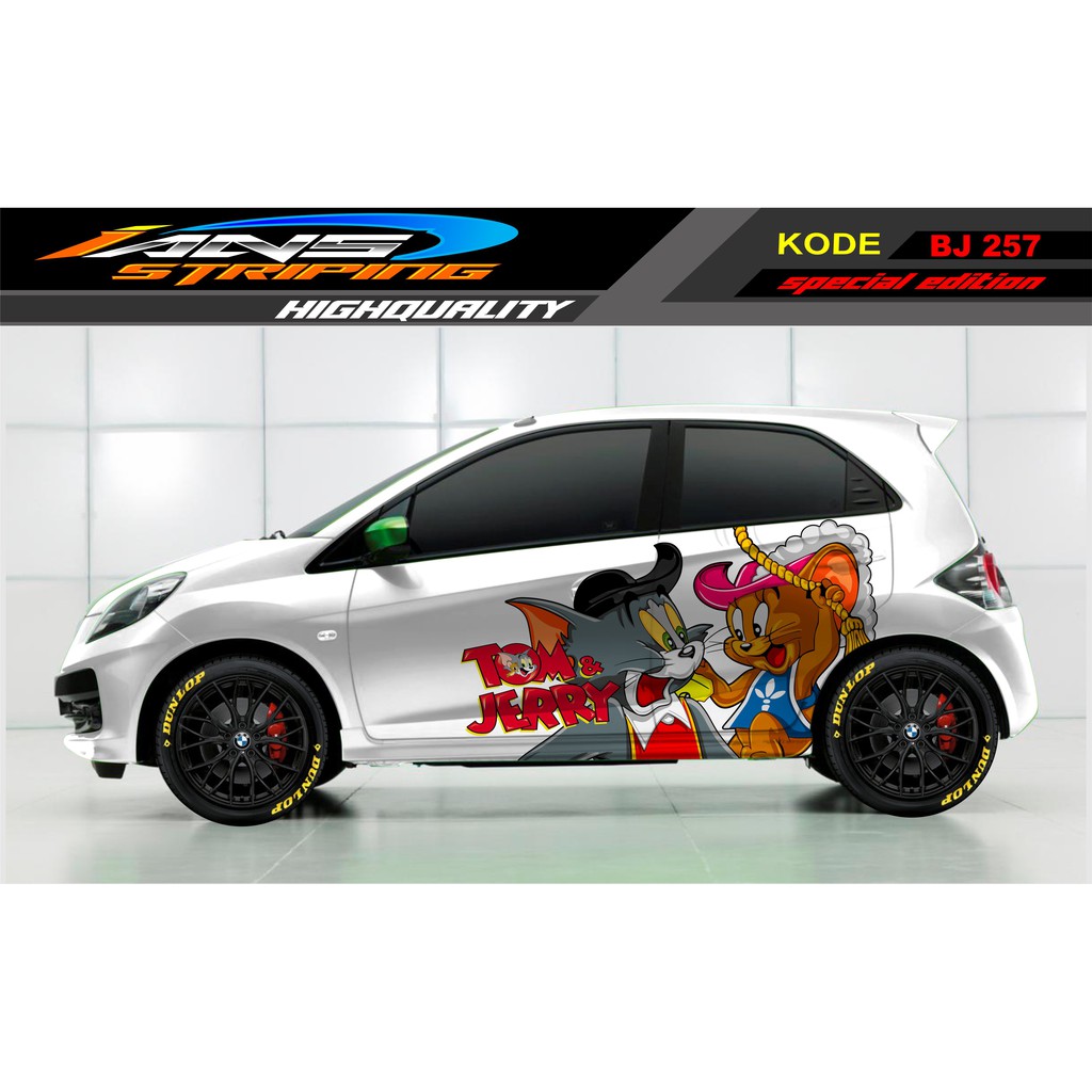 DECAL STICKER HONDA BRIO, JAZZ, SIGRA, AGYA, AVANZA, KARIMUN, YARIS / STICKER MOBIL