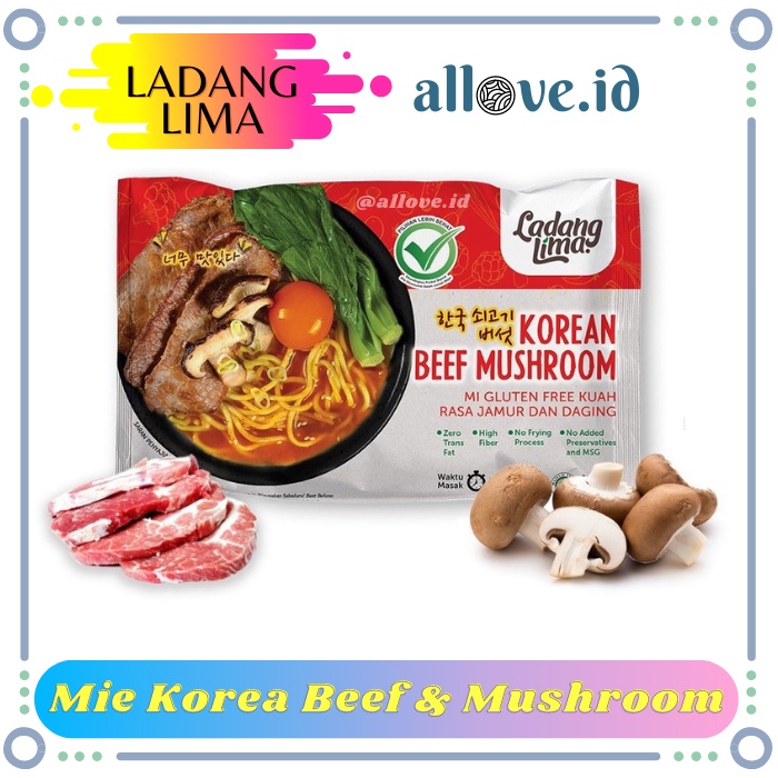 

Ladang Lima Korea Beef & Mushroom Gluten Free 94gr