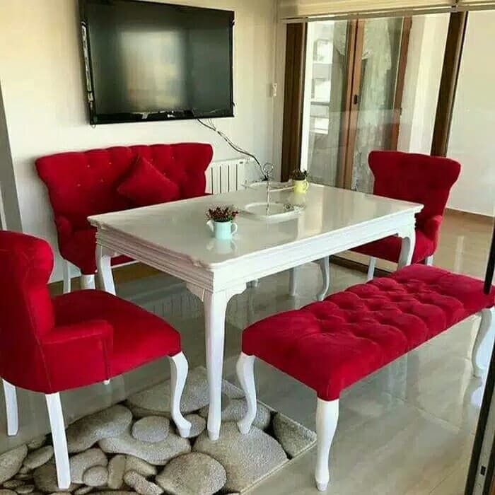  Meja  makan  sofa modern minimalis kursi makan  set meja  