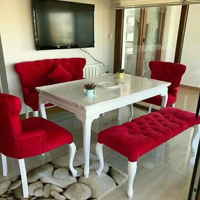  Meja  makan  sofa modern minimalis kursi makan  set meja  