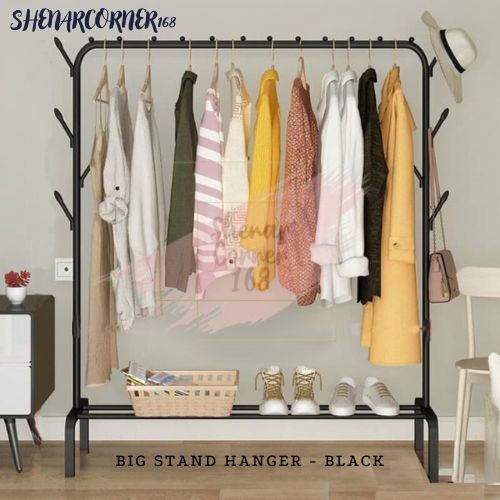 SHENAR GANTUNGAN BAJU / BIG STAND HANGER SINGLE / RAK GAWANGAN BAJU CELANA TAS STAND HANGER JEMURAN BAJU, SHENARCORNER168