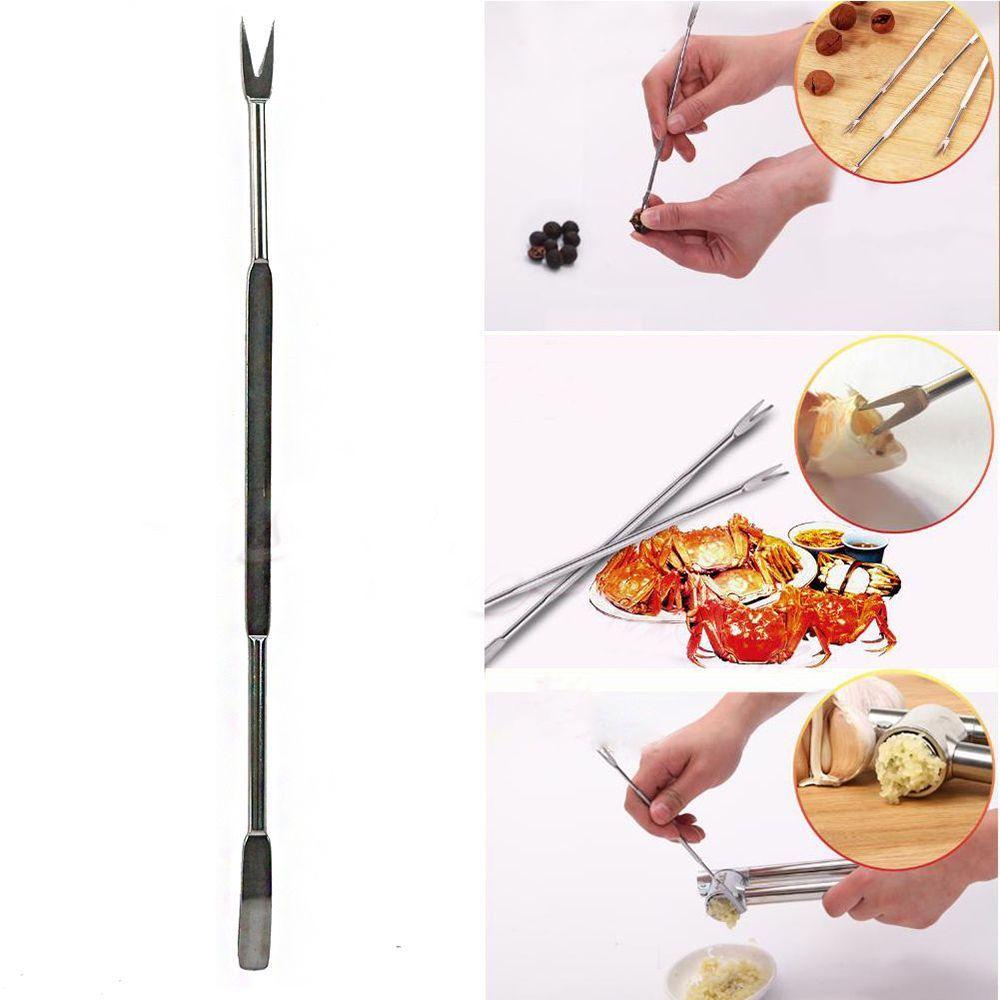 [Elegan] Alat Dapur Baru Multi-Fungsi Kepiting Lobster Walnut Seafood Logam Nutcracker Nut Fork