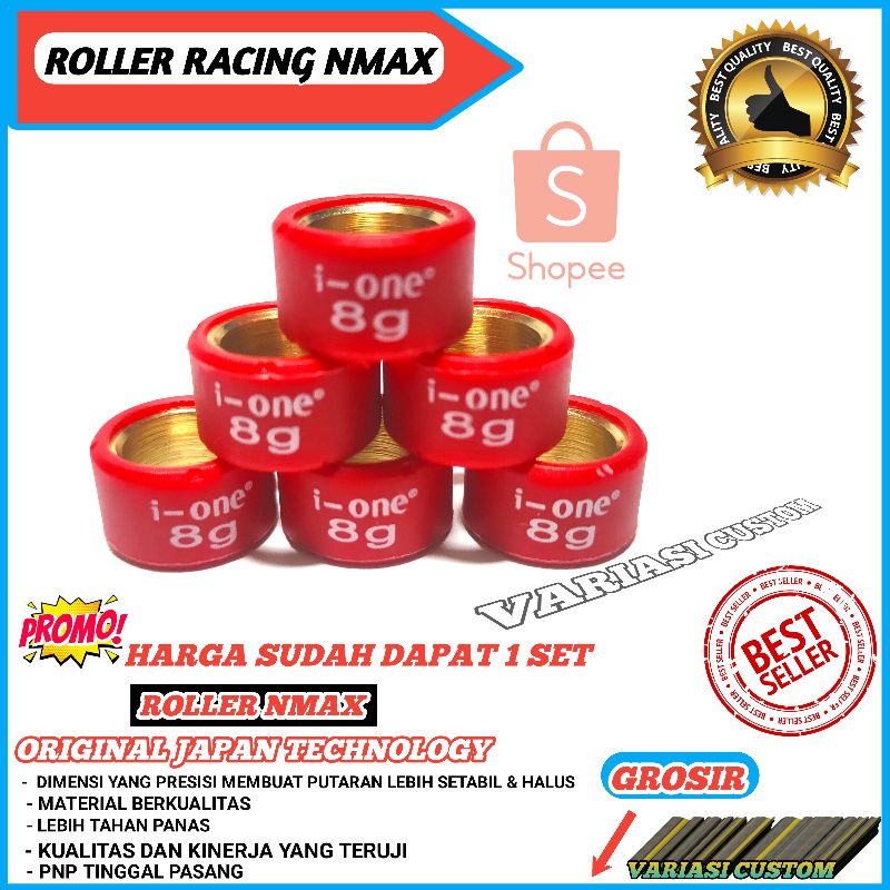 Roller Roler Loler Nmax N Max Mio m3 Soul Gt 125 Xride 125 / 7 8 9 10 11 12 13 14 15 Gram Gr Original I-One