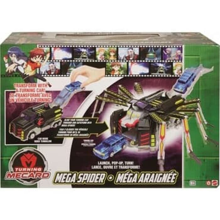Turning mecard mecanimals mega spider vehicle