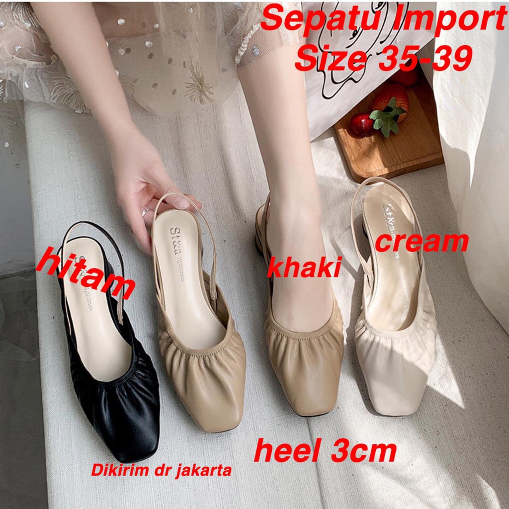 (LOLI-JKT)SP-FD21 NEW SANDAL DEWASA IMPORT HEEL 35-39 SANDAL BERKUALITAS