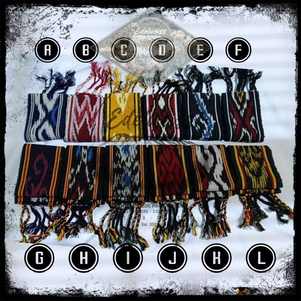 Kain Tenun Ikat Kepala Etnik ( dayak kalimantan sumba sulawesi lokal toraja ) Syal Etnik Tenun