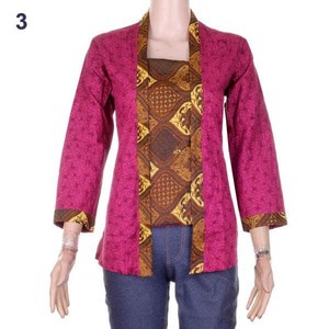 Kebaya Kutubaru Embos Kombinasi Sogan Ramadani - Warna 1