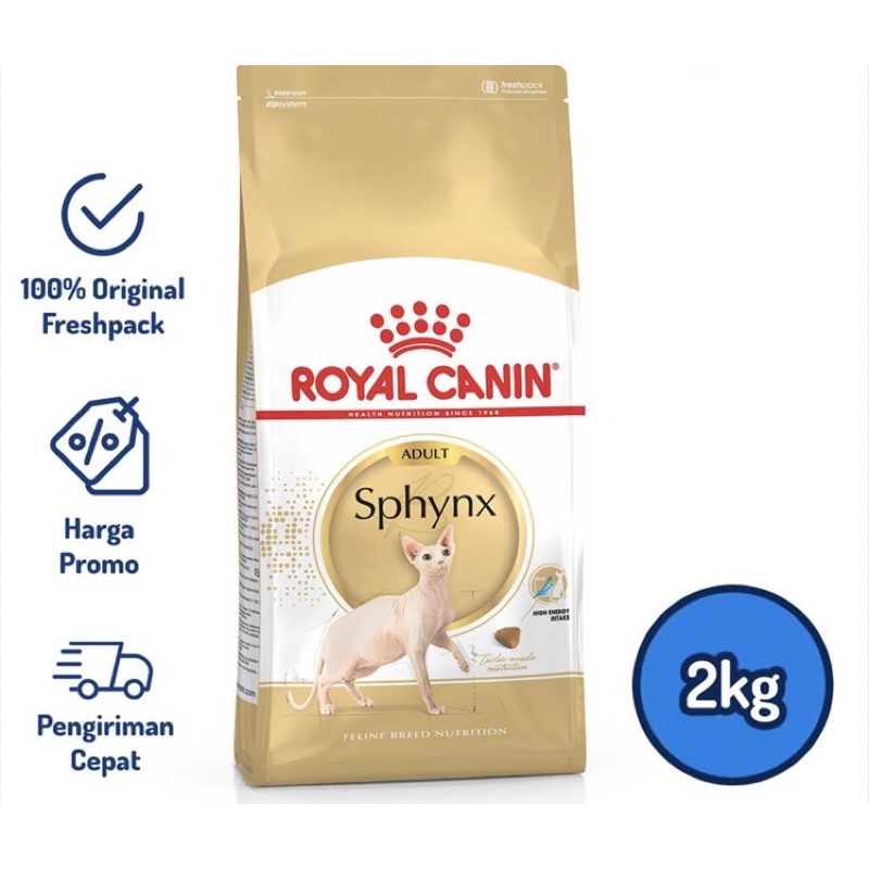 ROYAL CANIN SPHYNX 2KG-makanan kucing dewasa freshpack-RC sphynx