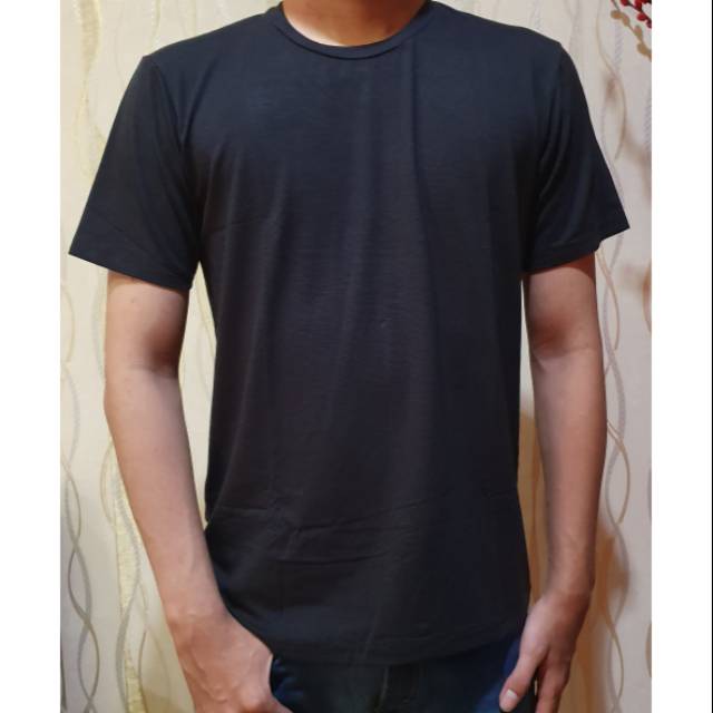 Kaos lengan pendek, polos, katun