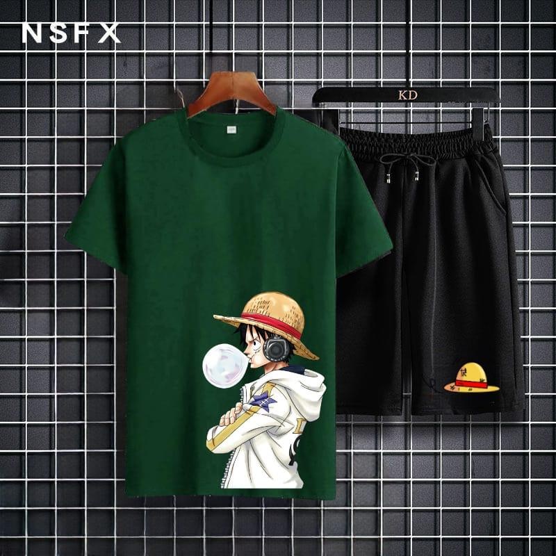 JOSJOLI_STORE/Stelan Luffy Permen/Satu Stel Atasan dan Bawahan Pria Dewasa/L XL XXL