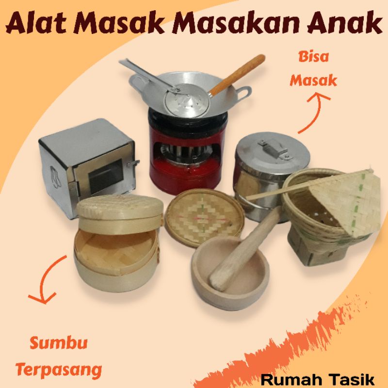 Kitchen Set Mainan Anak / Set Mainan Masak Masakan Anak Tradisional Kumplit 12 Item