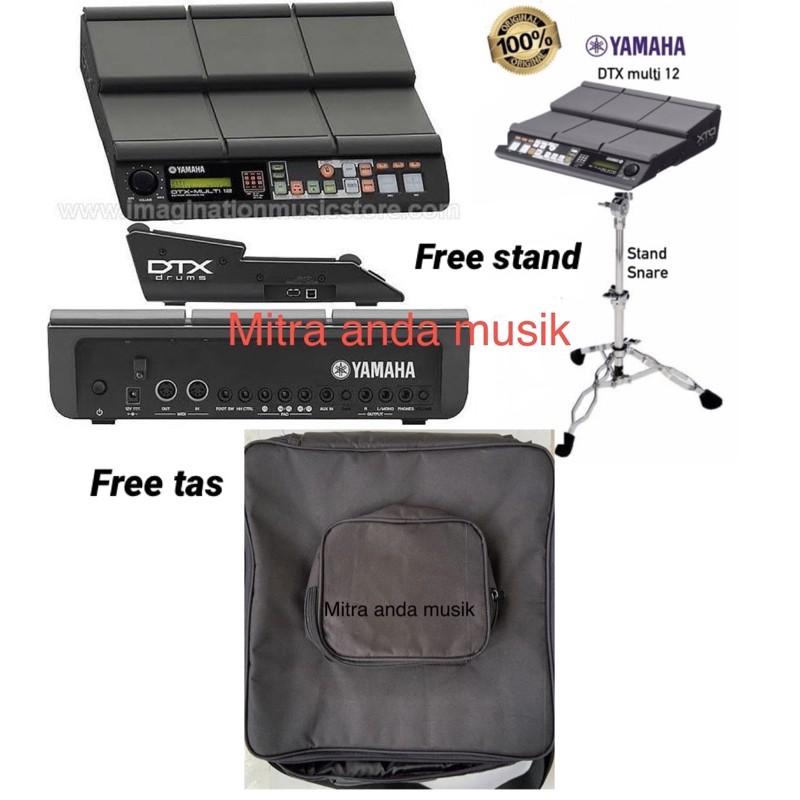 Yamaha drumpad dtx multi 12 + stand dan tas