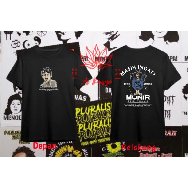 Kaos Munir/Kaos menolak lupa/kaos September hitam/Kaos tokoh/T-shirt Munir/T-shirt septber hitam/T-s
