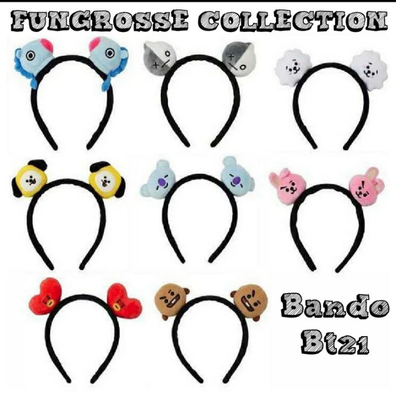 BANDO BT21 / BANDO ANAK / BANDO BTS / BANDO KEPALA / BANDO BANDANA ANAK KARAKTER BANGTAN BOYS HEADBAND