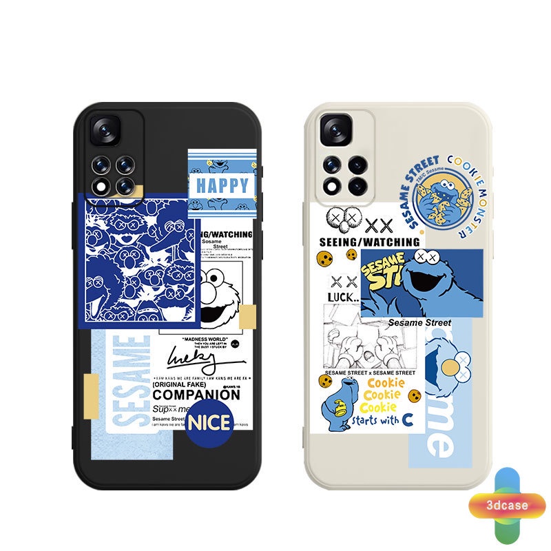 Case HP Samsung A32 A52 A12 A51 A10S A50 A20S J2 J7 Prime A02S A20 A72 A03 A50S A10 A30S A52S A30 M12 M10 M01S A54 A15 A16 A9 A5 Y12 Y20 A12 Sesame Street Anti-fall Case