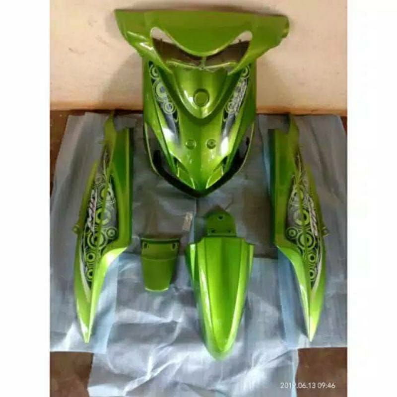 ful set cover body bodi yamaha mio new mio smile 2010 2011 2012 warna hijo polos