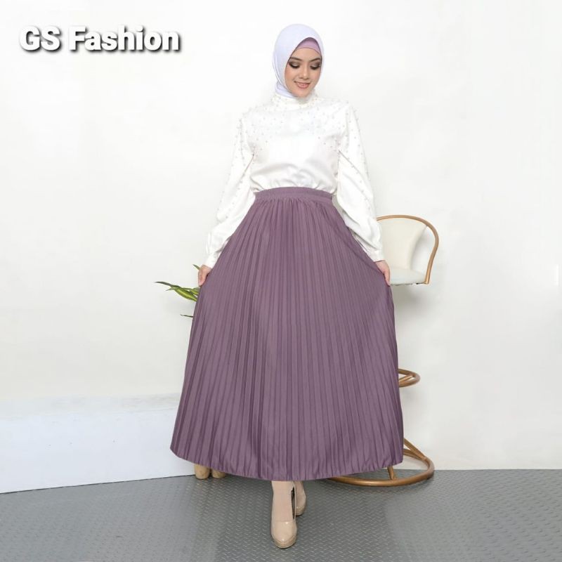 rok kulot plisket premium / rok muslimah syar'i