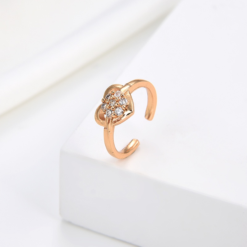 Agate 11J Cincin Titanium Anak Anak Emas Perempuan Laki Laki Insial Kupu Gambar Love Anti Karat Keci