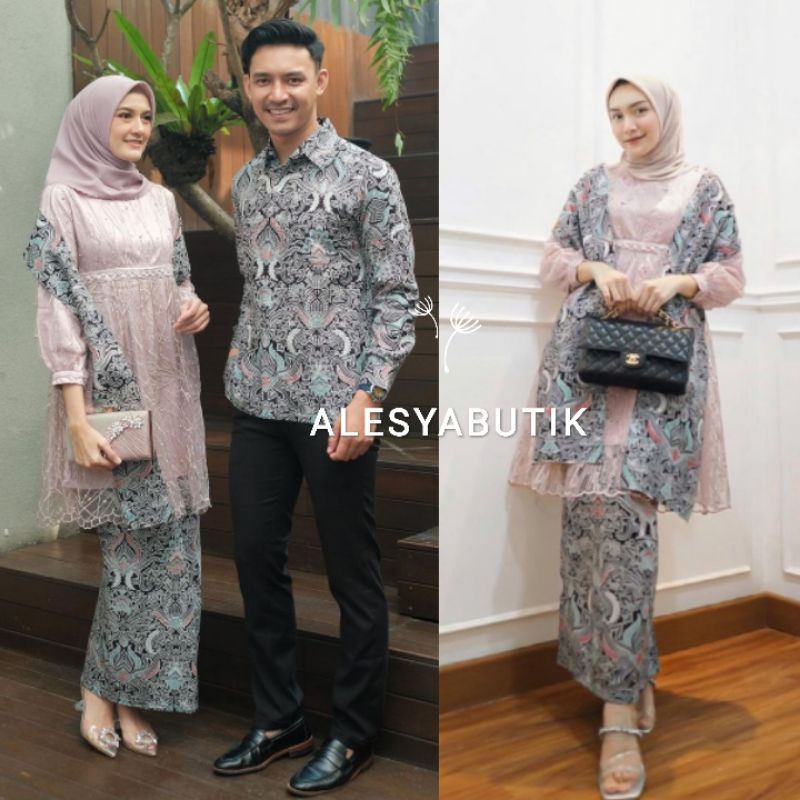 SET COUPLE BELLA TUNIK COUPLE KEBAYA TUNANGAN MODERN BROKAT TERBARU 2022 PASANGAN KEBAYA KAPEL LAMAR