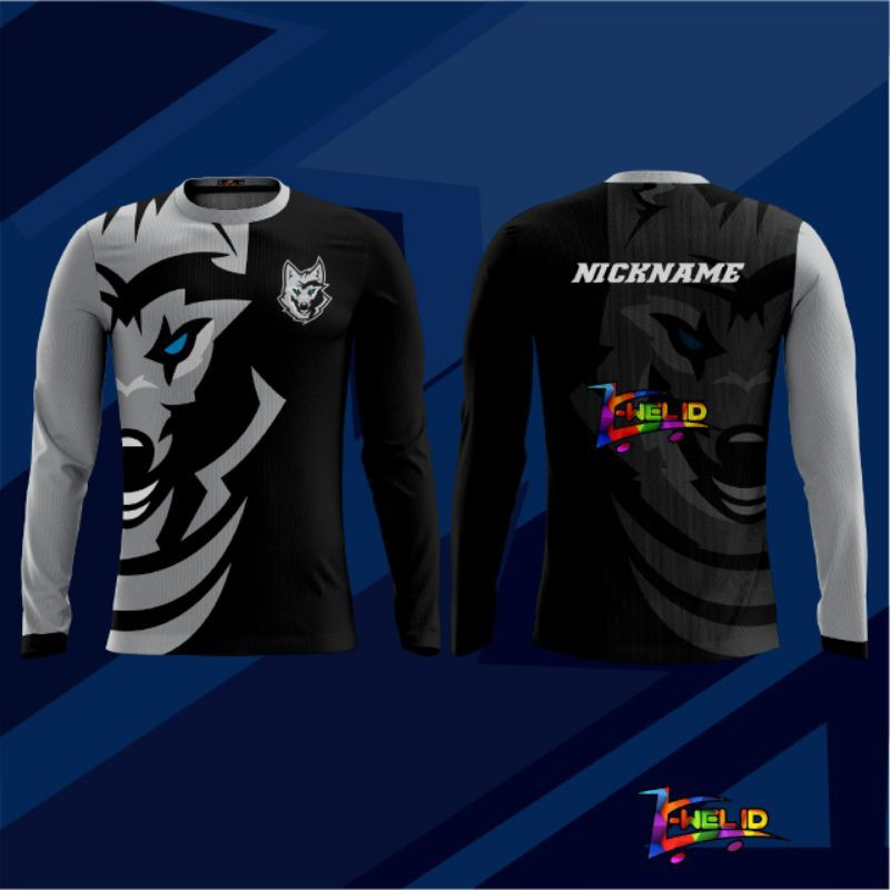 Baju jersey gaming custom nama logo lengan panjang | Shopee Indonesia