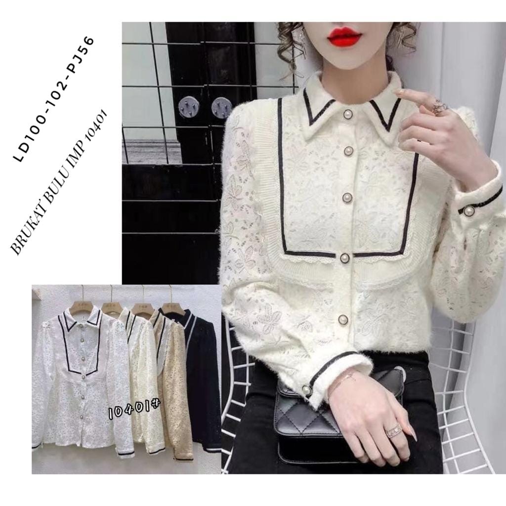 ATASAN BLUS PREMIUM IMPORT BAJU BRUKAT WANITA FASHION KEKINIAN KAOS BLUS WANITA IMPORT MURAH 10401